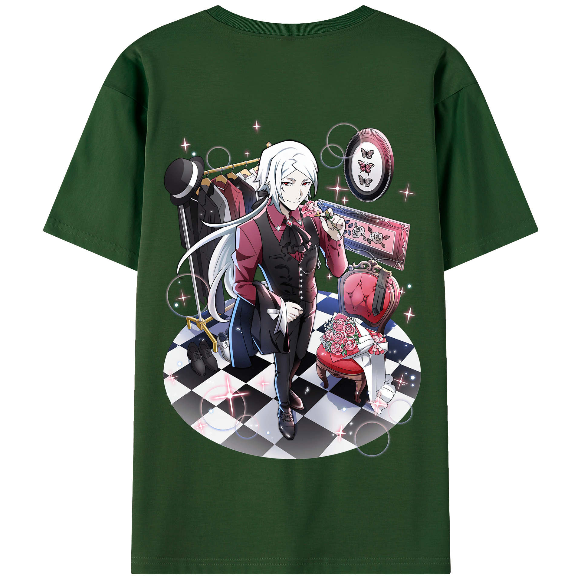 （画像用） 文豪ストレイドッグス Bungo Stray Dogs 綿100％半袖Tシャツ（背面プリント）